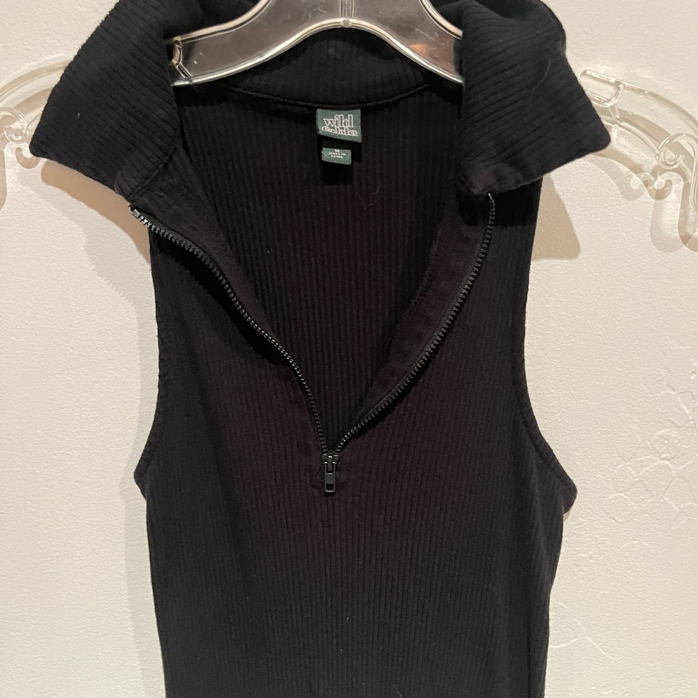 Tank dress with zipper